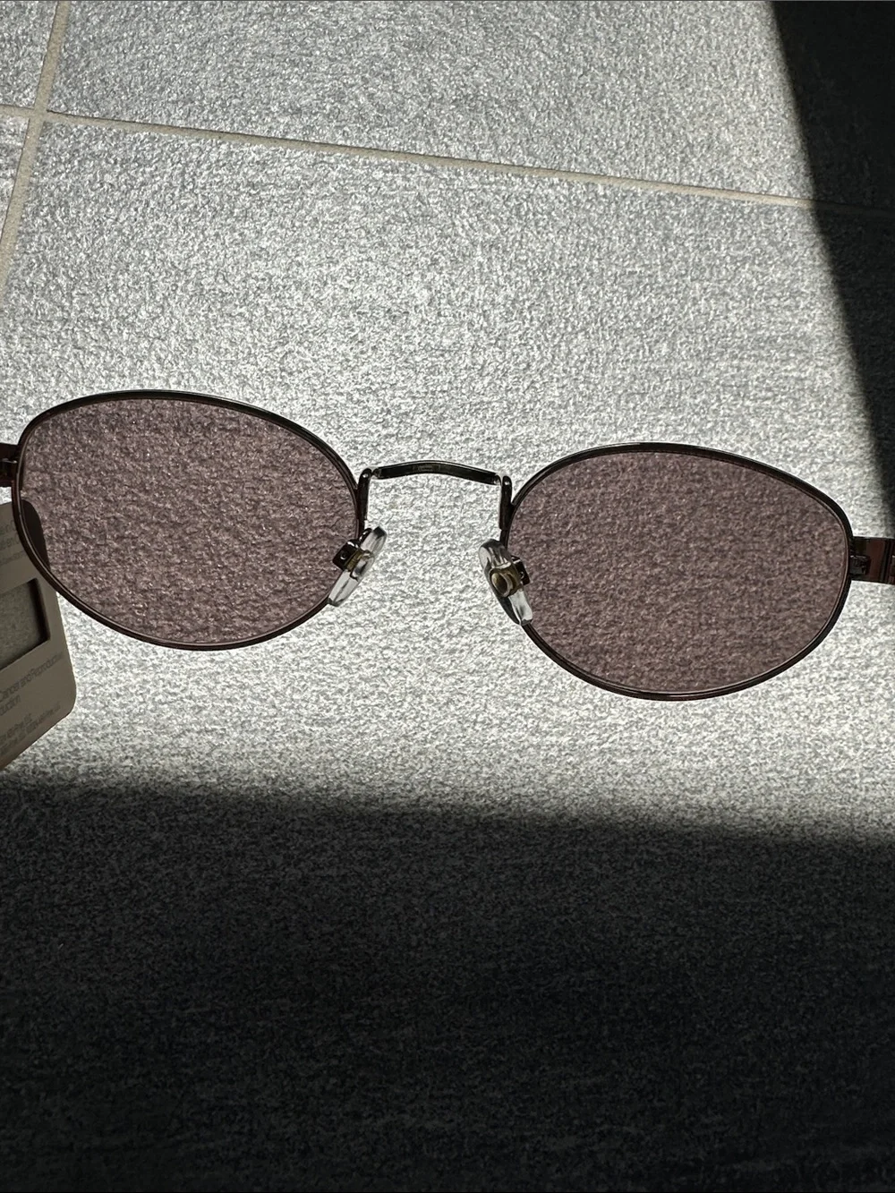 NWT FRYE Savannah Women’s Sunglasses in Olive Gold Slim Oval Metal Frame No Case
